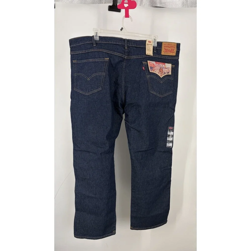 Levi's Western Fit Jeans 48x34 Big & Tall NWT Stretch Straight Leg Dark Wash